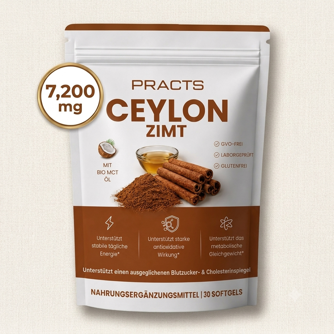 PRACTS Ceylon-Zimt, entsprechend 7.200 mg, mit MCT-Öl